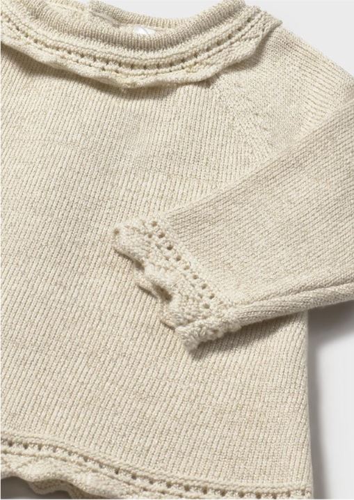 Completo Beige 3 Pezzi In Caldo Cotone Neonata MAYORAL 2256