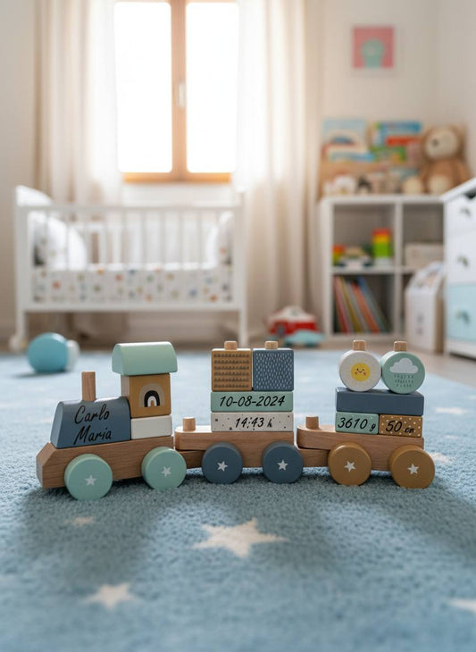 Trenino Legno Sunrise Personalizzabile