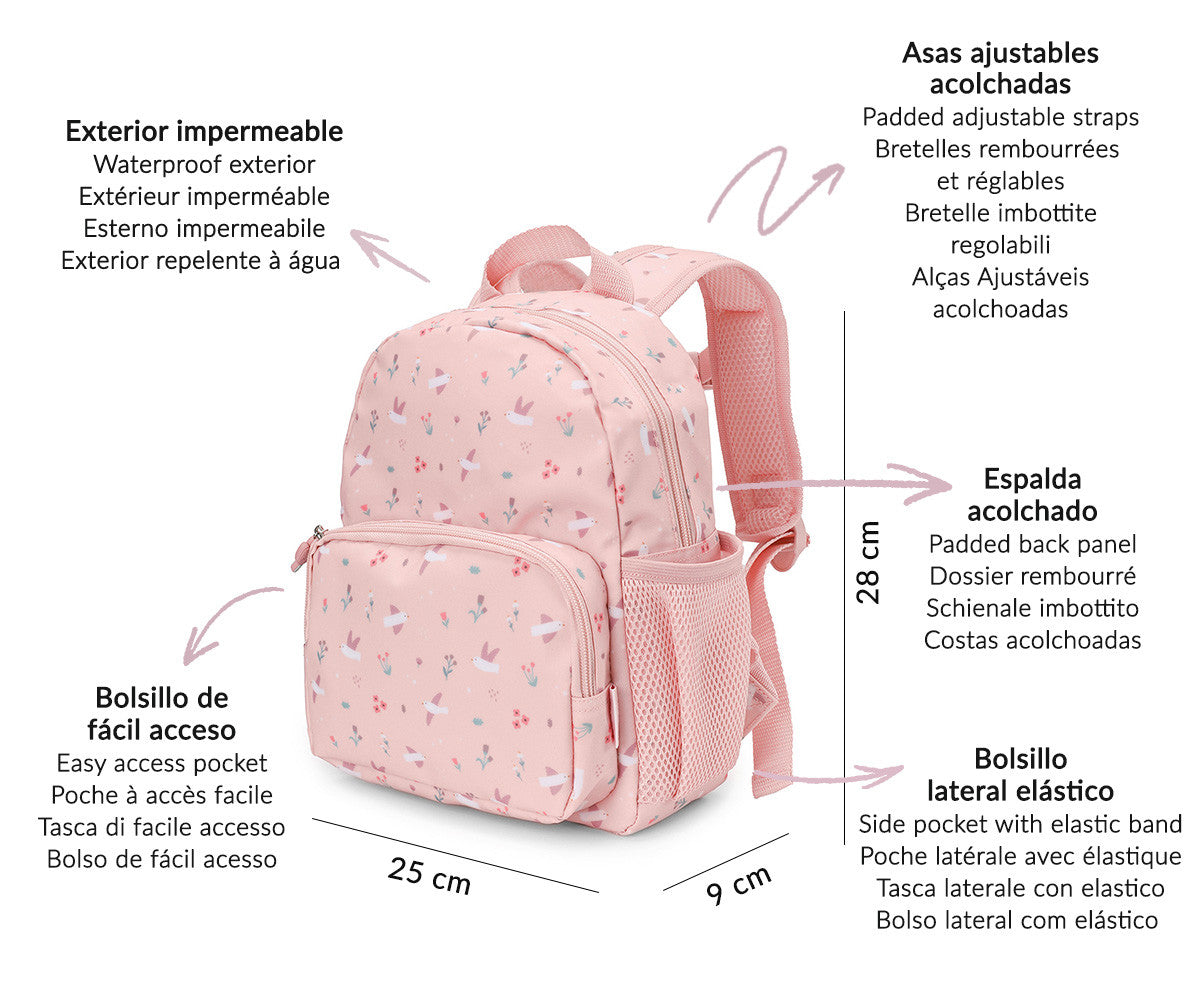 Zainetto Tutete Blossom Birds Personalizzabile