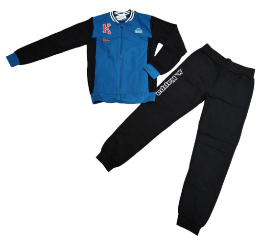 TUTA BAMBINO KAPPA BLU PETROL E NERO STILE COLLEGE