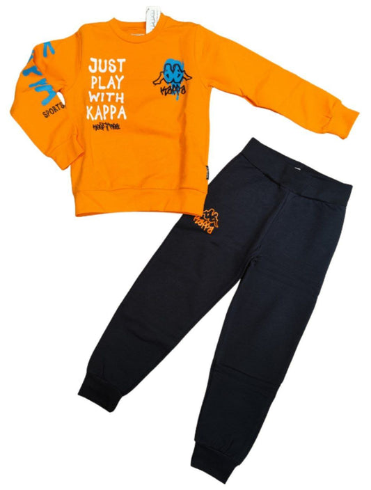 TUTA BAMBINO KAPPA ARANCIO FELPATA