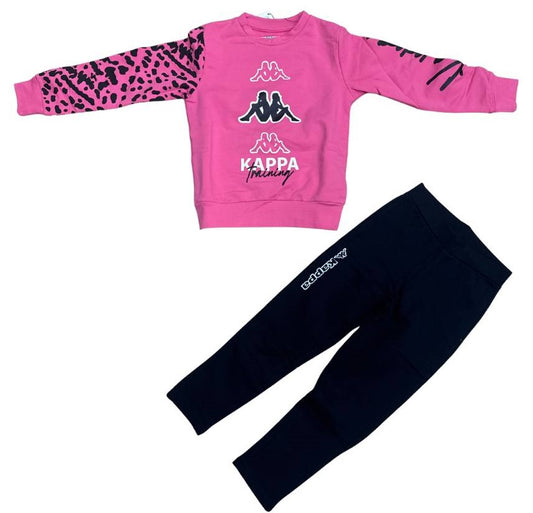 TUTA BAMBINA KAPPA ROSA FELPATA