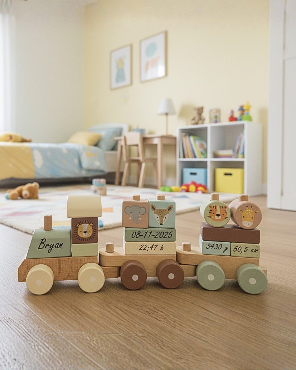 Trenino Legno Zoo Sage Personalizzabile