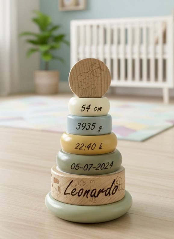 Torre Anelli Impilabili in Legno -Fattoria- 12+ m  Personalizzabile