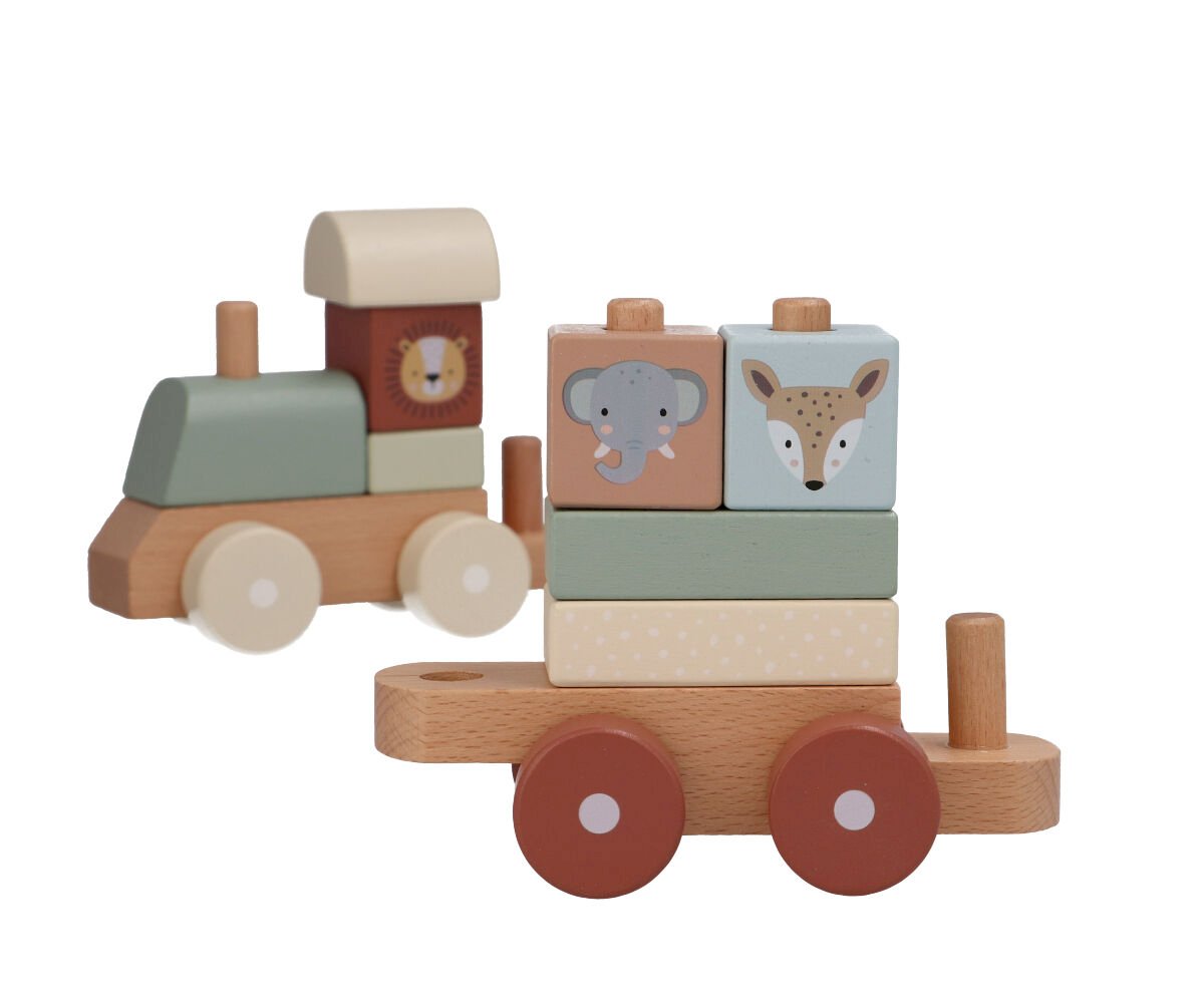 Trenino Legno Zoo Sage Personalizzabile