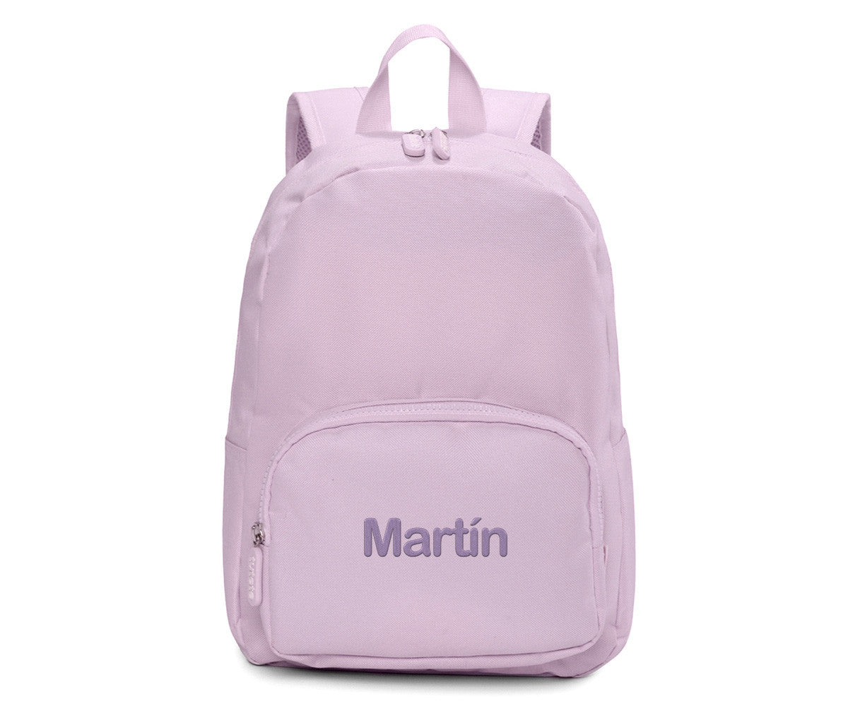 Zaino Solid Color Lavender+6 Toppe Autoadesive Happy Day  -Personalizzabile-